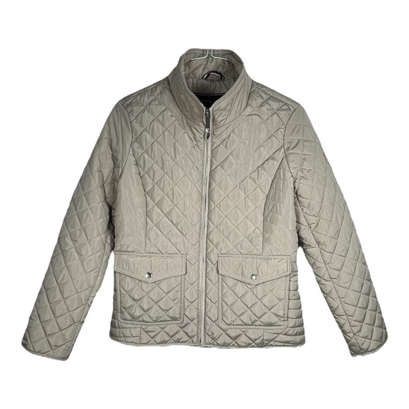 Tommy Hilfiger Taupe Quilted Jacket Small - Picture 1 of 7
